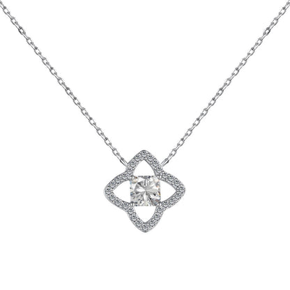 [Sparkling Aurora]Exquisite Flower Shape Princess Cut Necklace