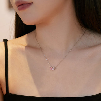 [Sparkling Aurora]Unique Heart Shape Necklace