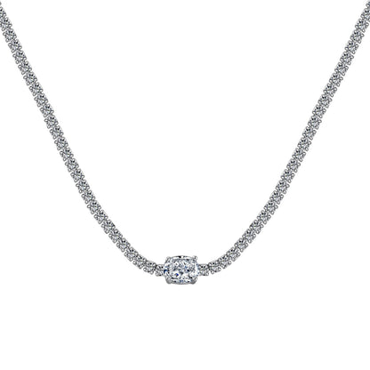 [Sparkling Aurora]1.0 Carat Shining Oval Cut Necklace