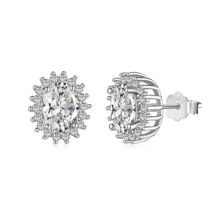 [Sparkling Aurora]Delicate Radiant Oval Cut Daily Earrings