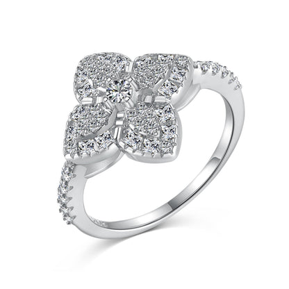 [Sparkling Aurora]Luxurious Colorful Flower Shape Banquet Ring