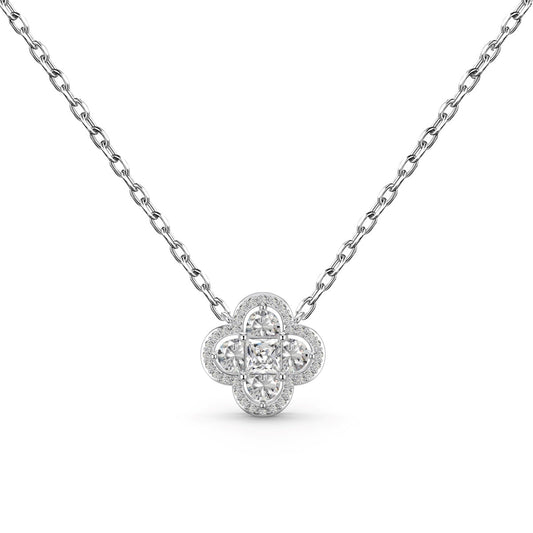 [Sparkling Aurora]Spliced Lucky Four-Leaf Clover Versatile Necklace