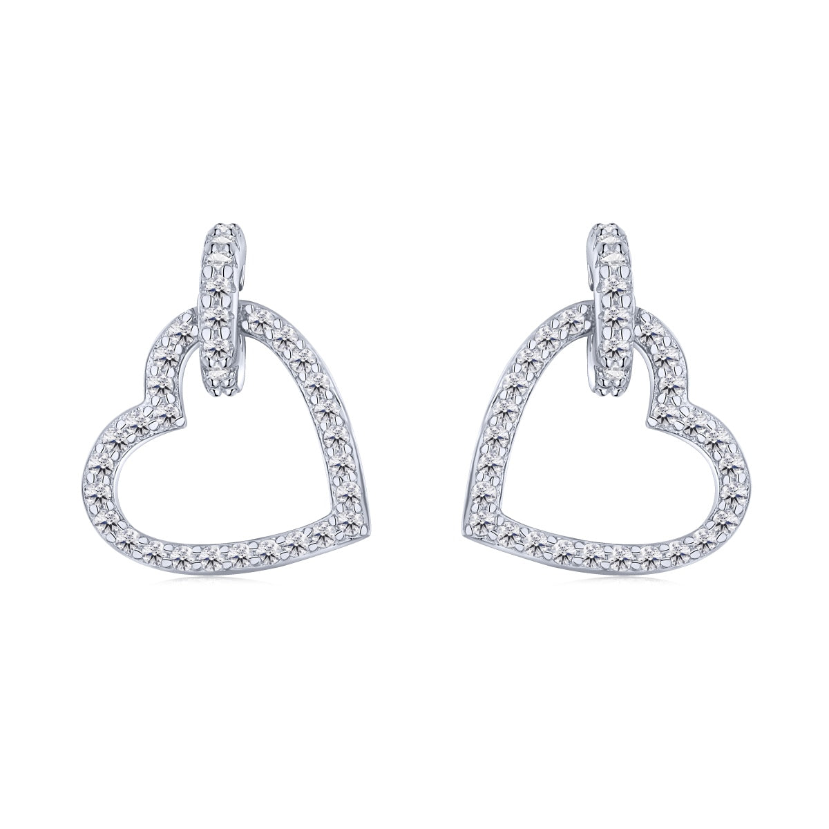 [Sparkling Aurora]Dainty Heart Shape Earrings