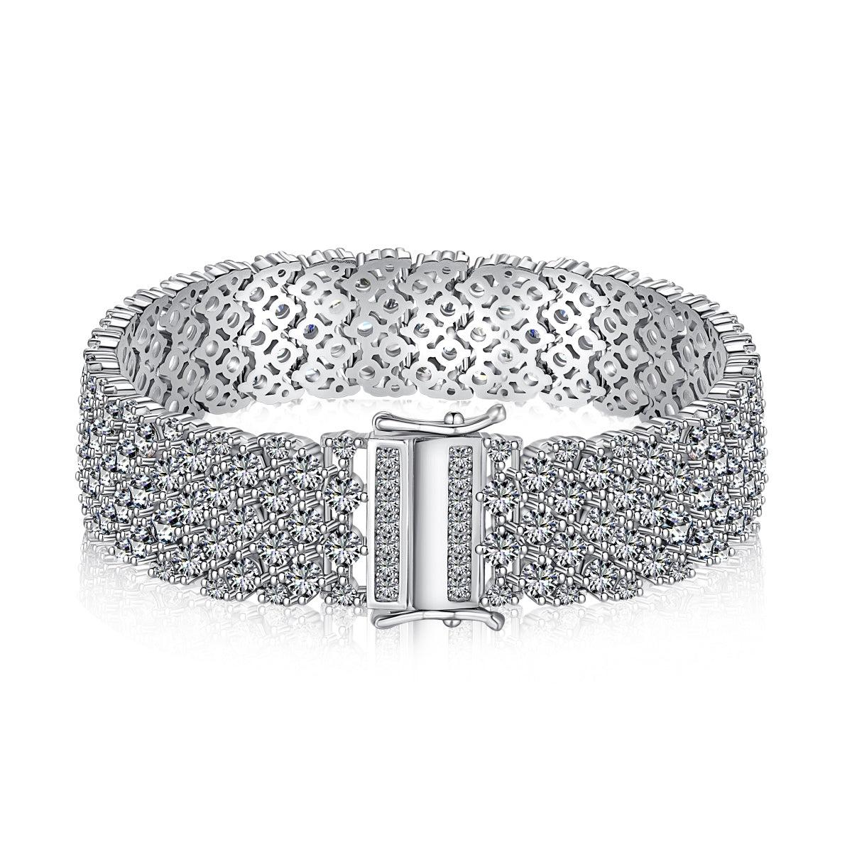 [Sparkling Aurora]Ornate Elegant Round Cut Party Bracelet