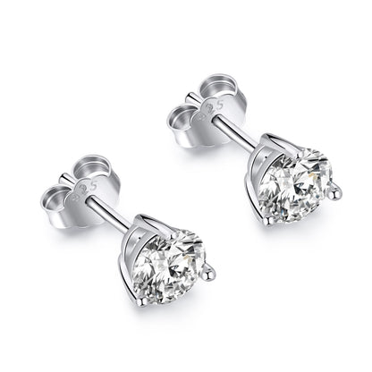 [Sparkling Aurora]Dainty Round Shape Earrings