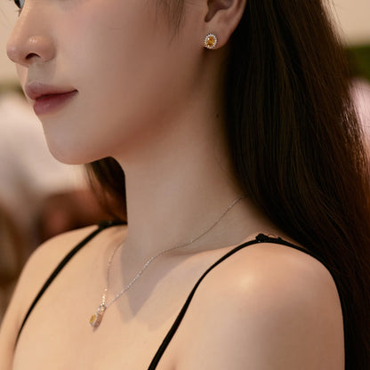 [Sparkling Aurora]Delicate Radiant Oval Cut Daily Earrings