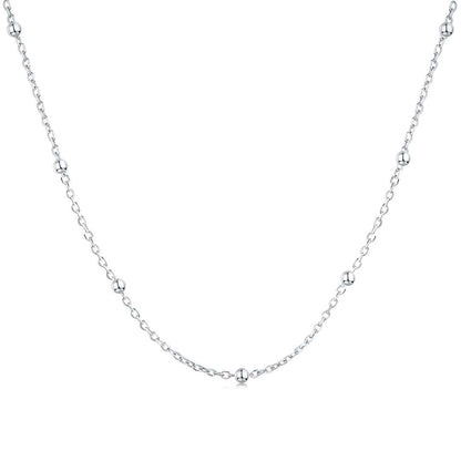 [Sparkling Aurora]Small Bead Clavicle Chain Simple Necklace