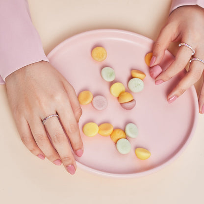 [Sparkling Aurora]Unique Scintillating Round Cut Daily Ring