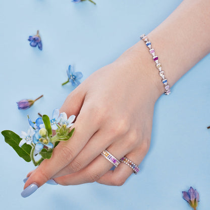 [Sparkling Aurora]Radiant Water Drop Shape Daily Bracelet