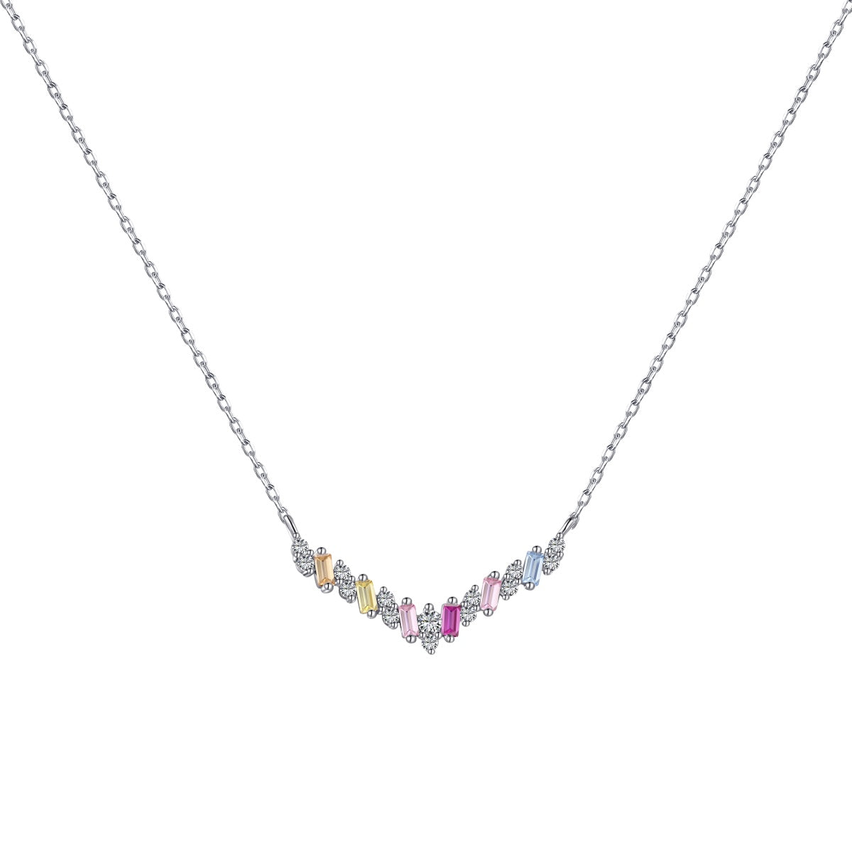 [Sparkling Aurora]Dazzling Rainbow Necklace