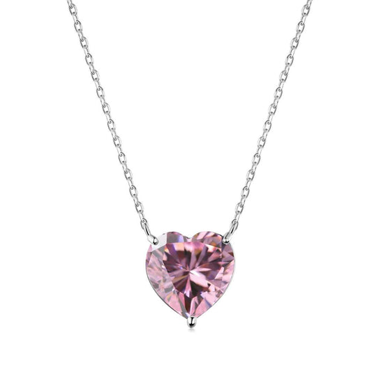 [Sparkling Aurora]6.0 carat Radiant Heart Shape Necklace