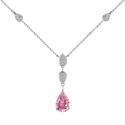 [Sparkling Aurora]Dazzling Pear Cut Necklace