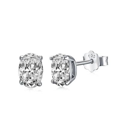 [Sparkling Aurora]Oval Classic Dignified Elegant Earrings