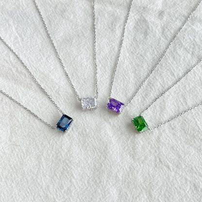 [Sparkling Aurora]Luxurious Square Shape Colorful Necalack