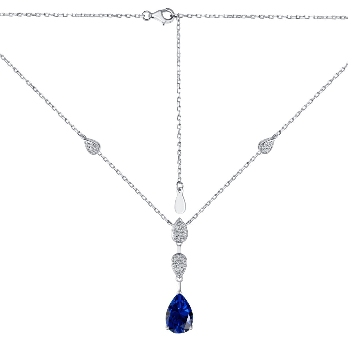 [Sparkling Aurora]Dazzling Pear Cut Necklace