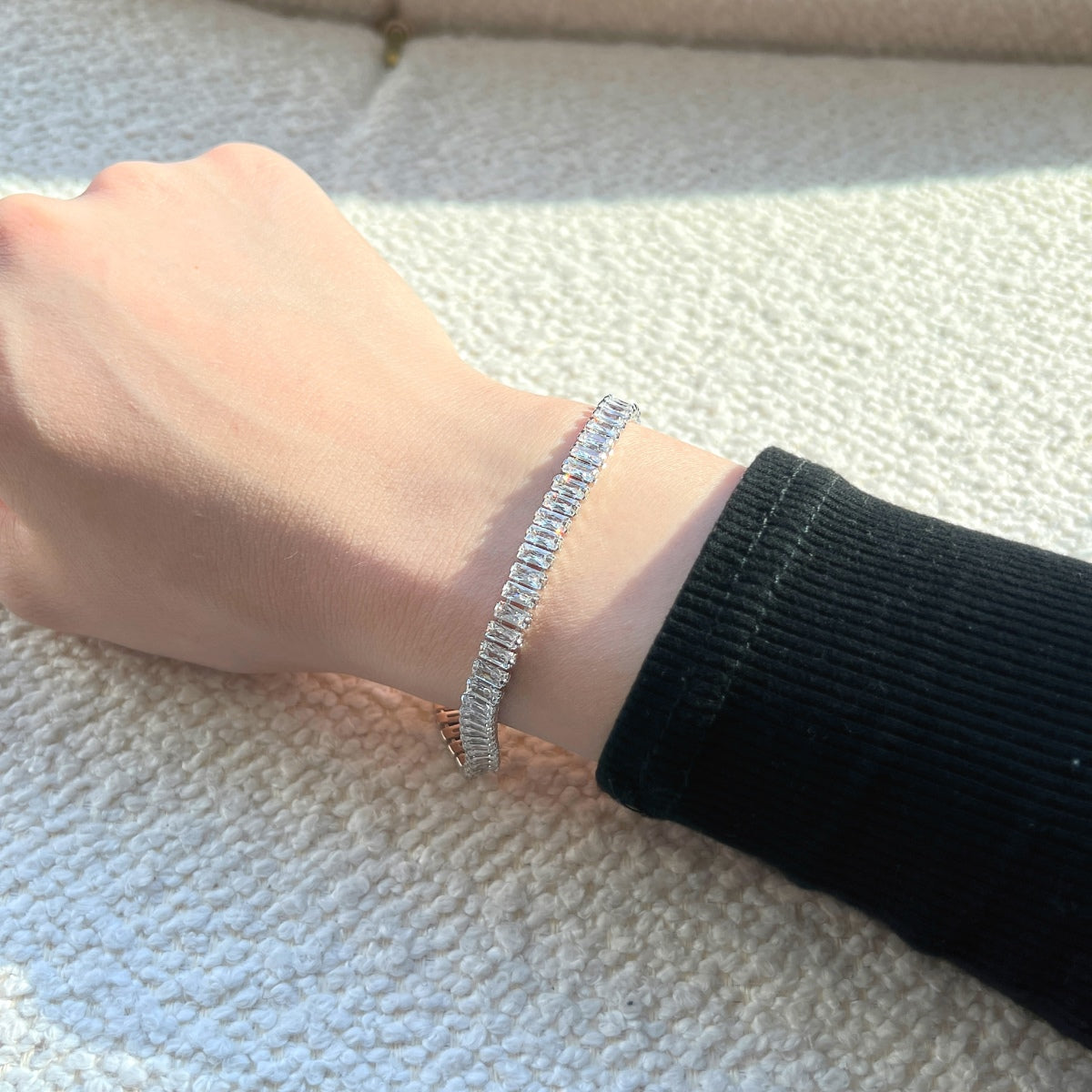 [Sparkling Aurora]Exquisite Emerald Cut Daily Bracelet