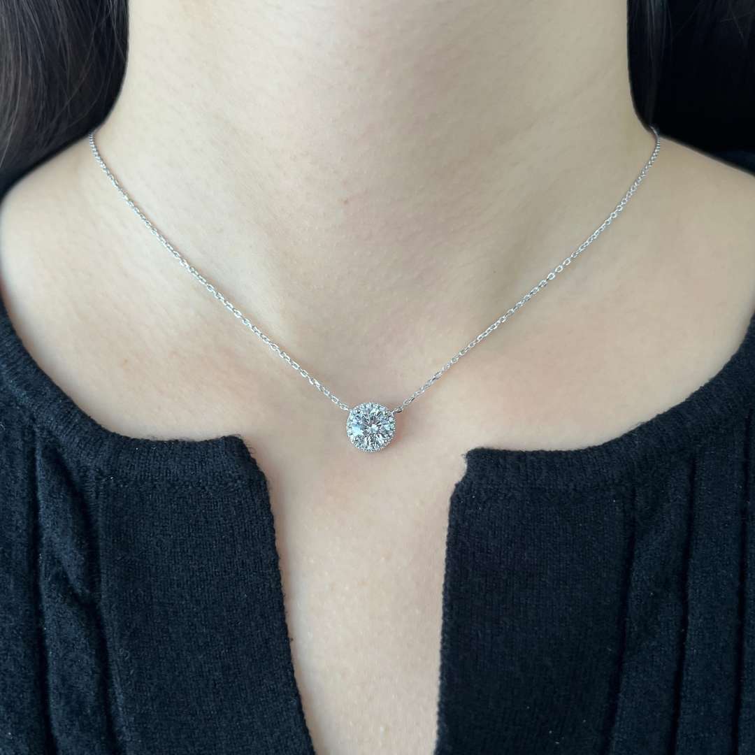 [Sparkling Aurora]Luxurious Round Cut Necklace