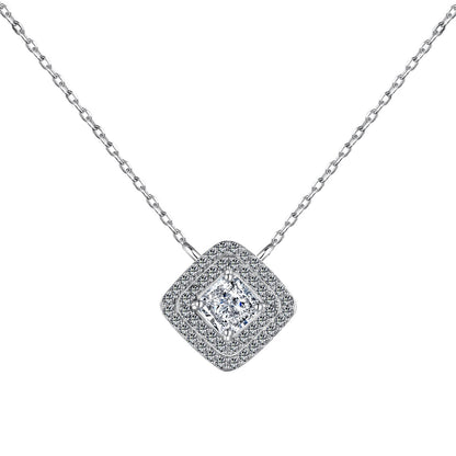 [Sparkling Aurora]Sparkling Asscher Cut Necklace