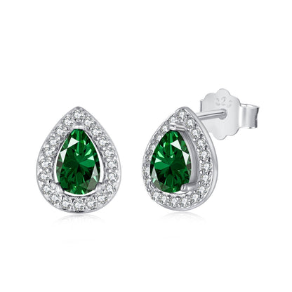 [Sparkling Aurora]Luxurious Water Drop Shape Earrings