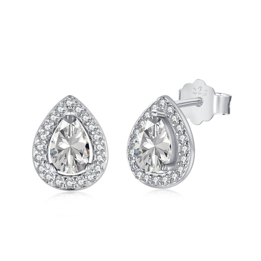 [Sparkling Aurora]Luxurious Water Drop Shape Earrings