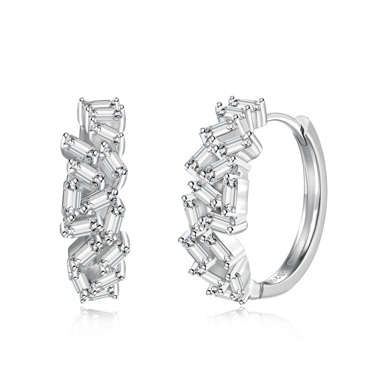 [Sparkling Aurora]Dazzling Colorful Emerald Cut Daily Earrings