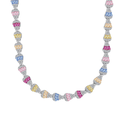 [Sparkling Aurora]Radiant Colorful Rainbow Necklace