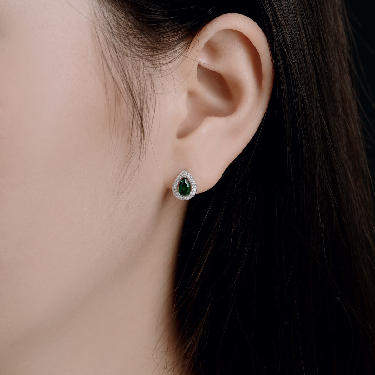 [Sparkling Aurora]Luxurious Water Drop Shape Earrings