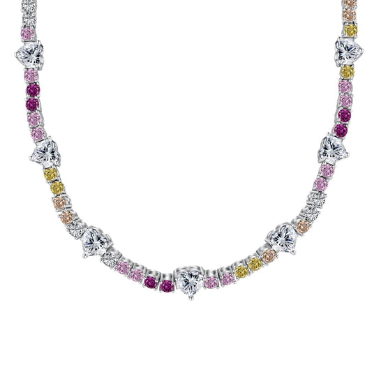 [Sparkling Aurora]Delicate Colorful Rainbow Tennis Chain