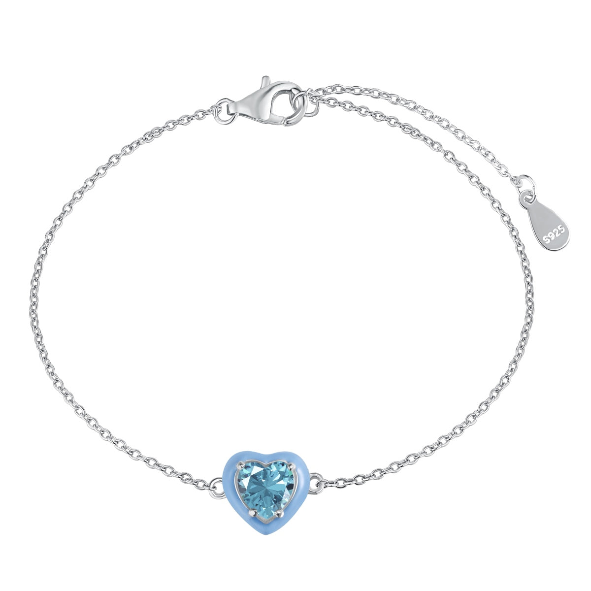 [Sparkling Aurora]Sparkling Romantic Heart Shape Lover Bracelet