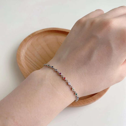 [Sparkling Aurora]Colorful Bead Array Bracelet