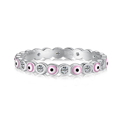 [Sparkling Aurora]Sparkling Vibrant Round Shape Daily Ring