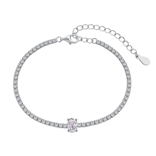 [Sparkling Aurora]0.75 Carat Exquisite Oval Cut Daily Bracelet