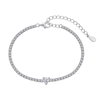 [Sparkling Aurora]0.5 Carat Elegant Romantic Heart Shape Lover Bracelet