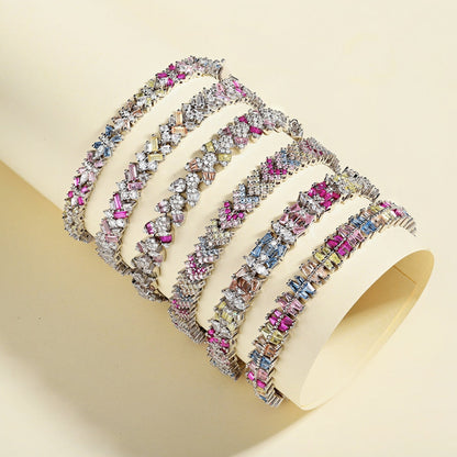 [Sparkling Aurora]Delicate Colorful Multi Cut Party Bracelet