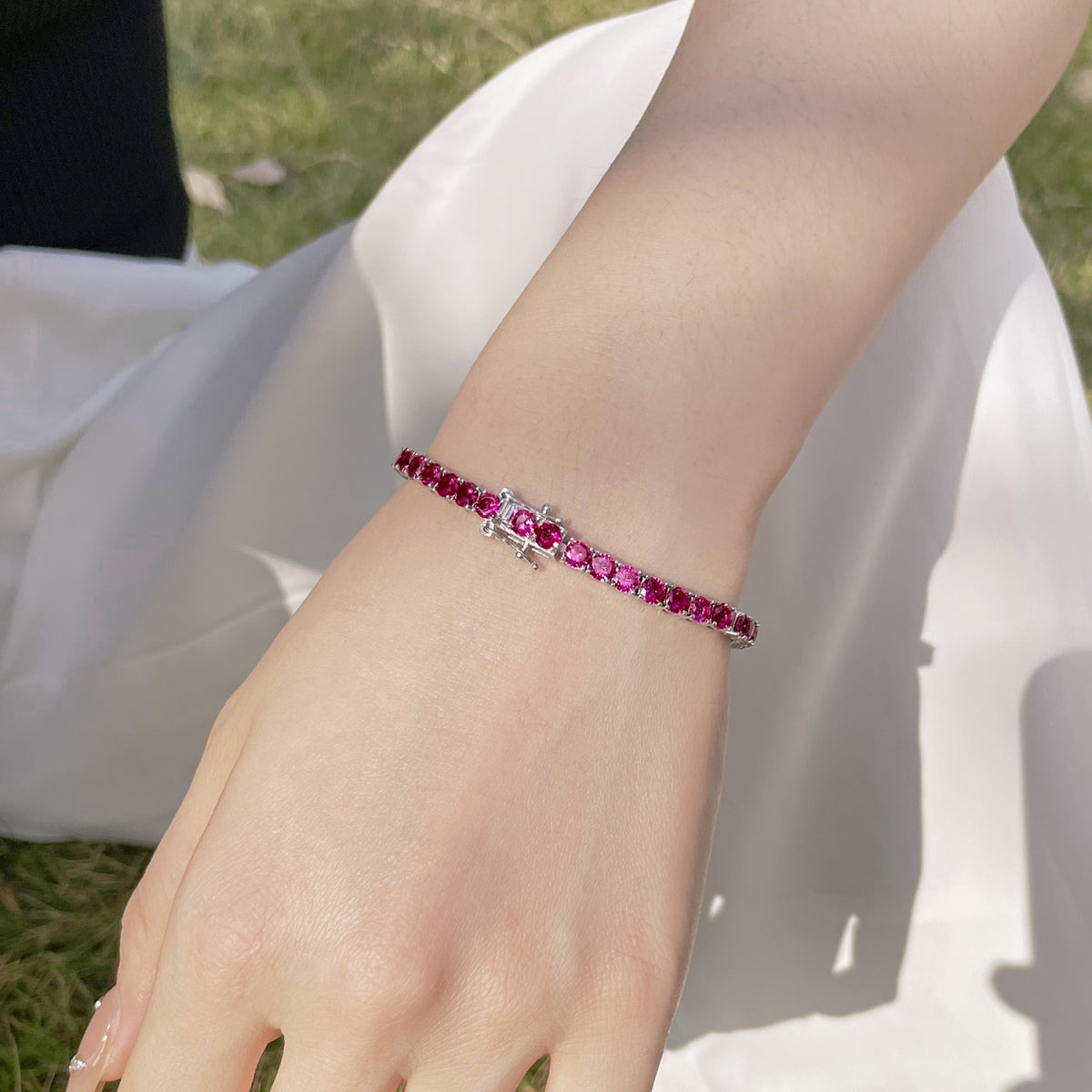 [Sparkling Aurora]Radiant Colorful Round Cut Party Bracelet