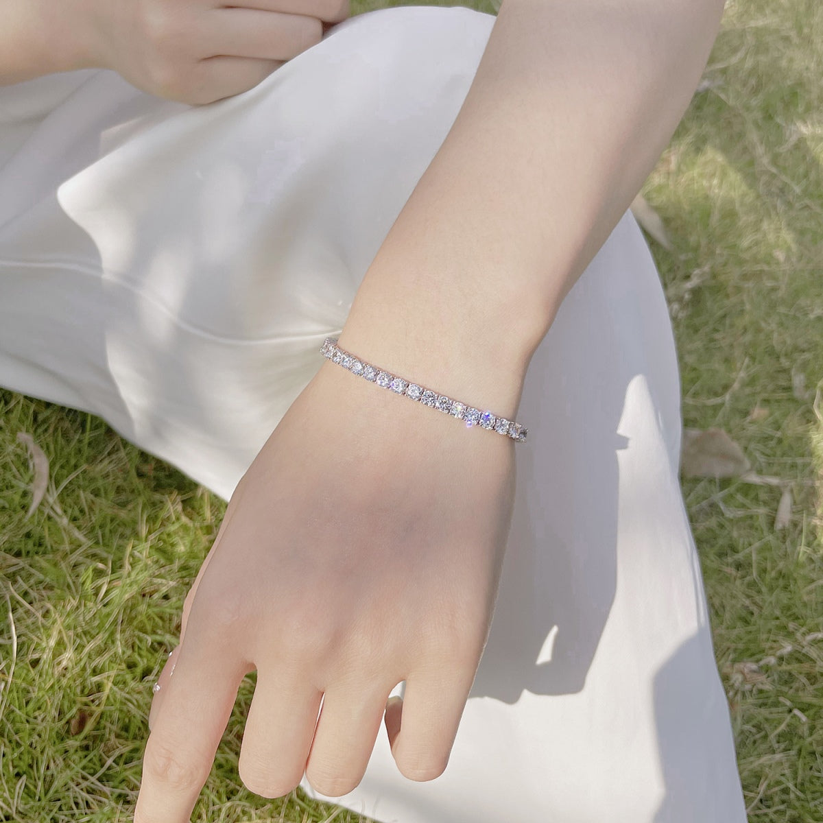 [Sparkling Aurora]Radiant Colorful Round Cut Party Bracelet