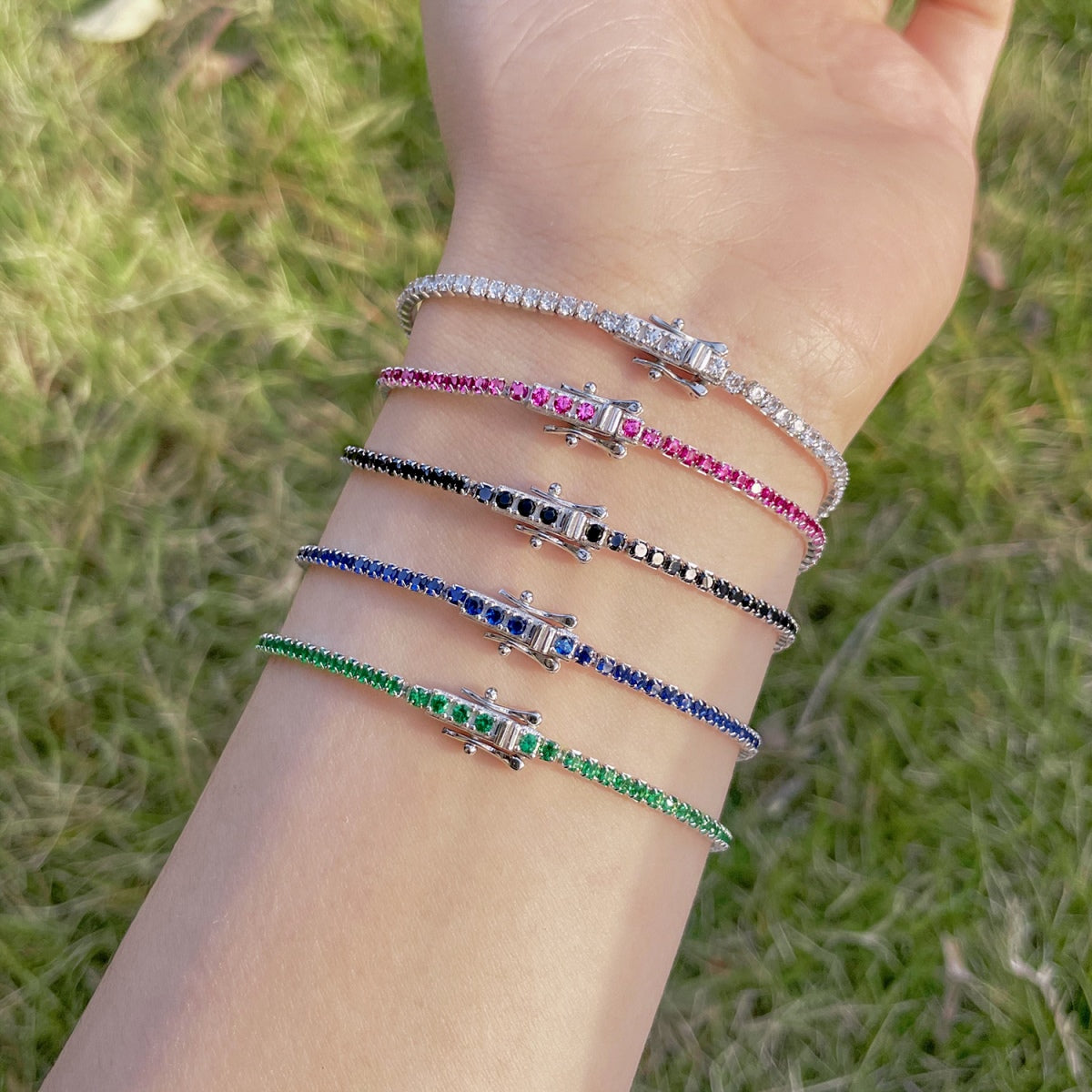 [Sparkling Aurora]Radiant Colorful Round Cut Party Bracelet