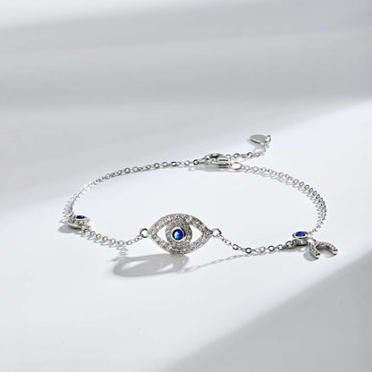 [Sparkling Aurora]Dainty Eye Shape Necklace