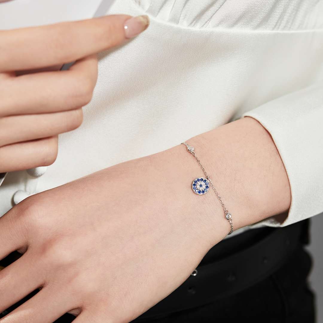 [Sparkling Aurora]Devil's Eye Round Shape Bracelet