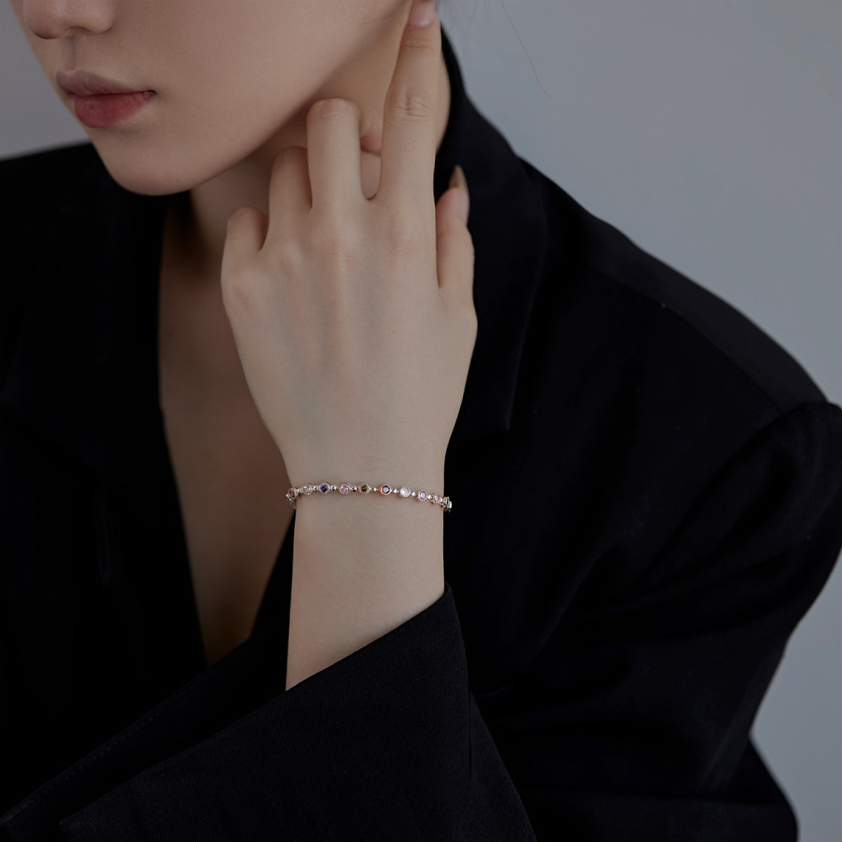 [Sparkling Aurora]Sparkling Exquisite Round Cut Party Bracelet