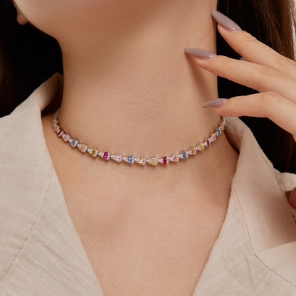 [Sparkling Aurora]Radiant Colorful Rainbow Necklace