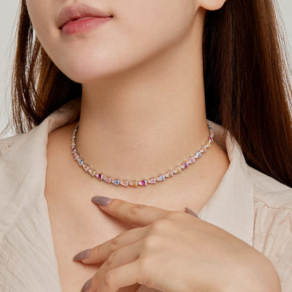 [Sparkling Aurora]Radiant Colorful Rainbow Necklace