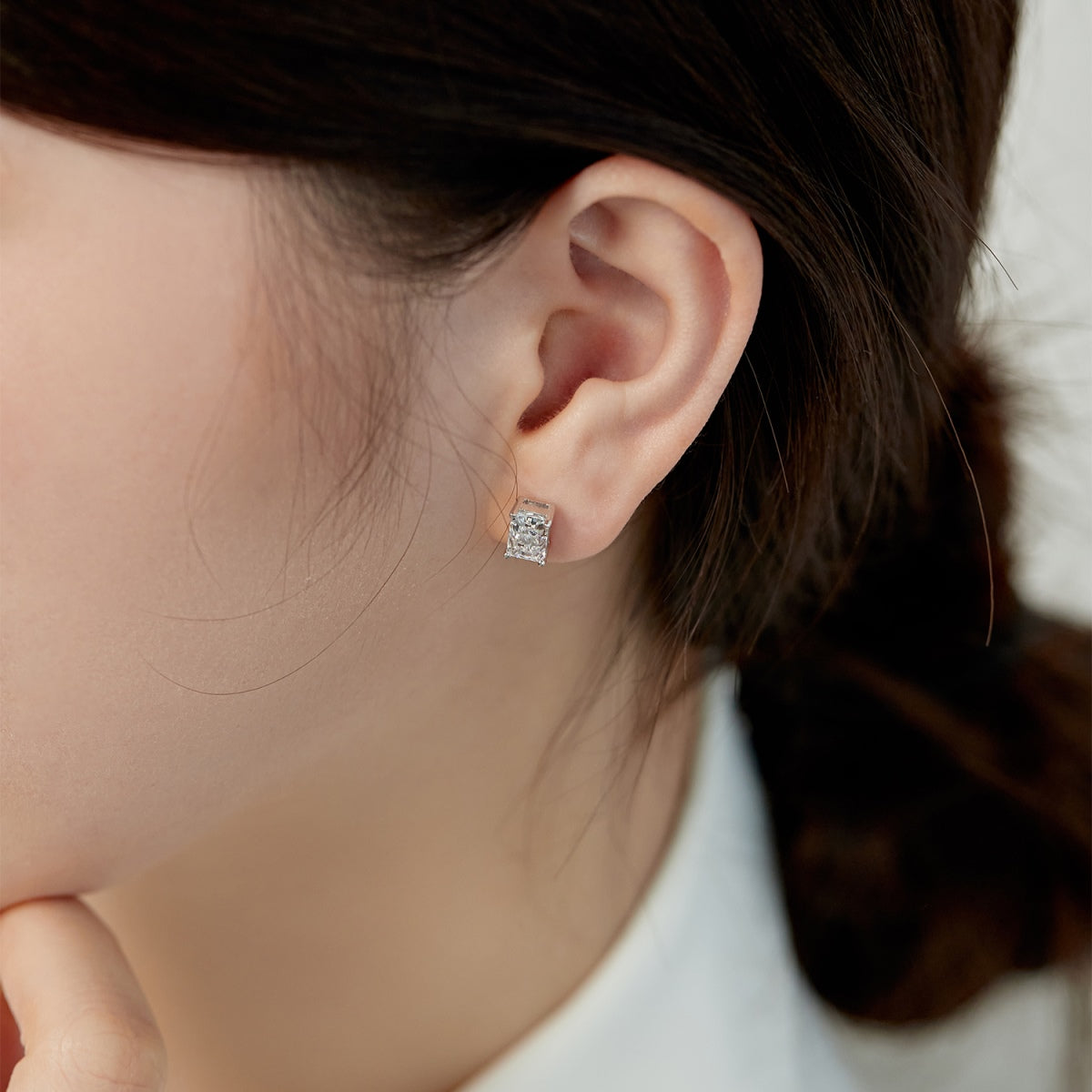 [Sparkling Aurora]Radiant Luxurious Princess Cut Daily Earrings