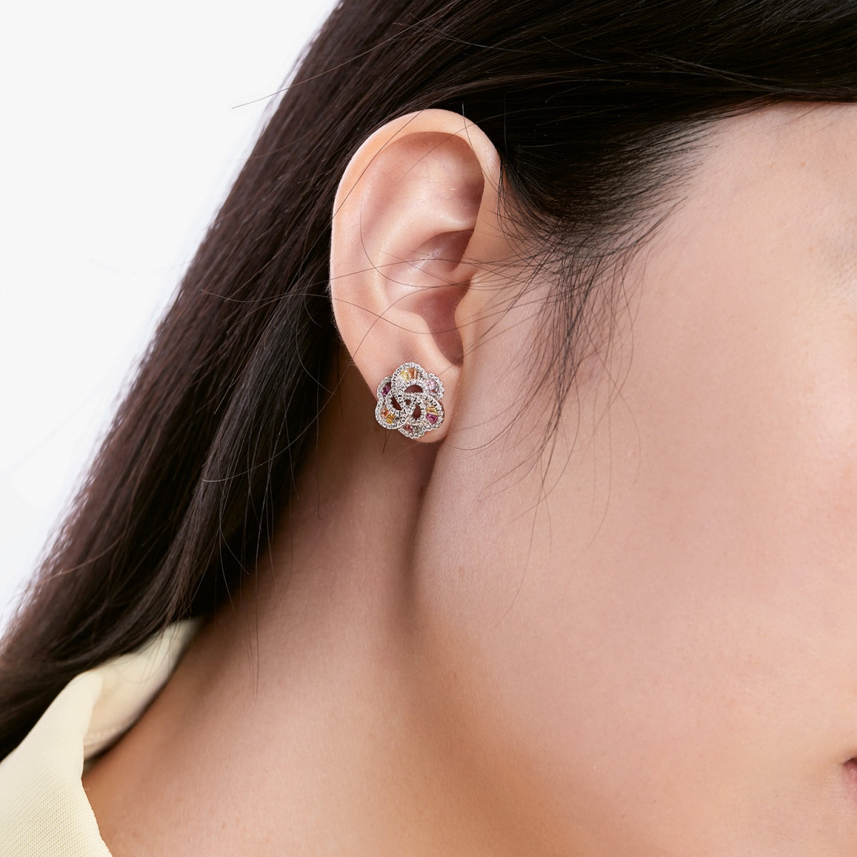 [Sparkling Aurora]Exquisite Flower Shape Daily Earrings