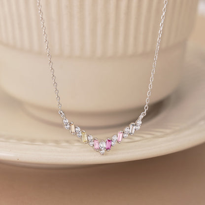 [Sparkling Aurora]Dazzling Rainbow Necklace