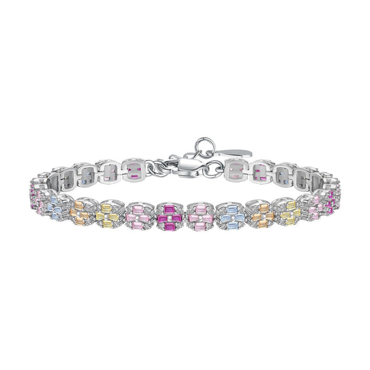 [Sparkling Aurora]Delicate Colorful Emerald Cut Daily Bracelet