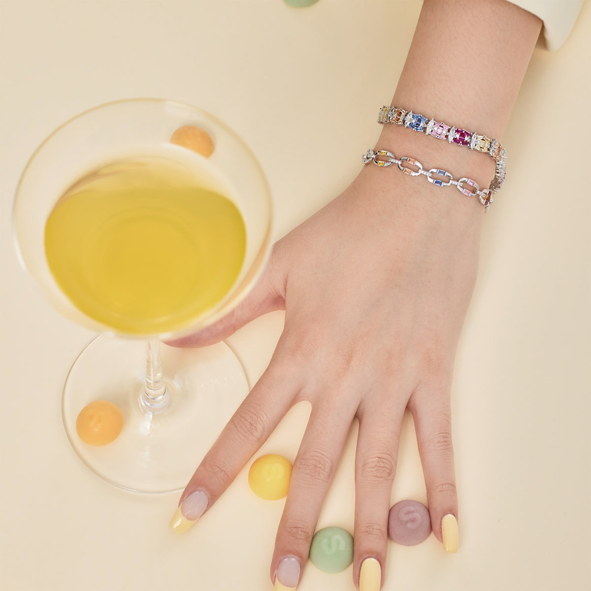 [Sparkling Aurora]Delicate Colorful Multi Cut Party Bracelet