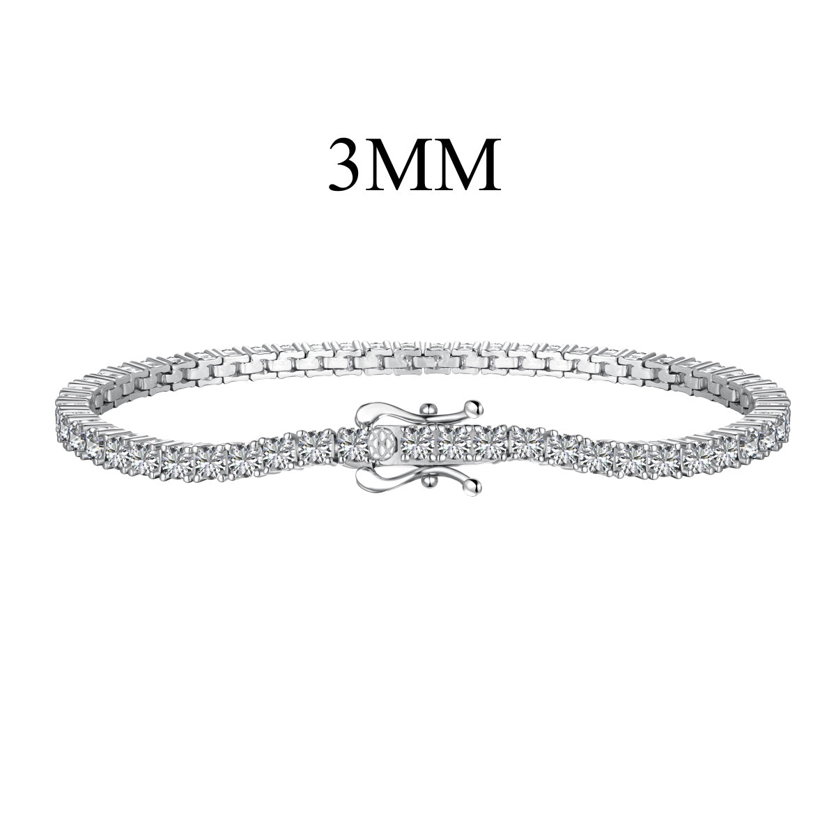 [Sparkling Aurora]Dainty Charming Round Cut Tennis Bracelet