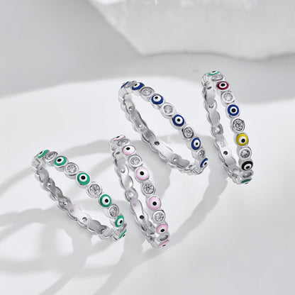 [Sparkling Aurora]Sparkling Vibrant Round Shape Daily Ring