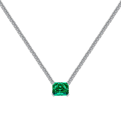 [Sparkling Aurora]4.0 Carat Elegant Radiant Cut Necklace